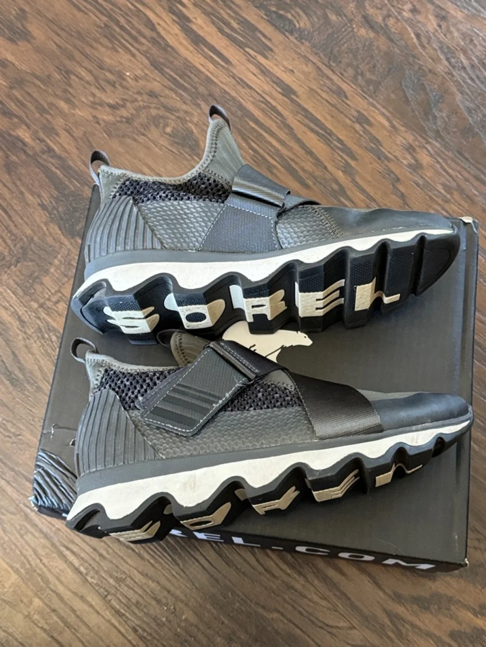 Sorel Women's Slip-On Knit Sneaker in Black and Gray - Picture 8 of 16